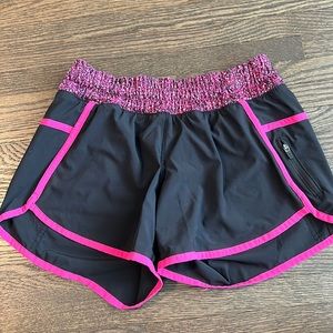 Lululemon Black and hot pink shorts size 4